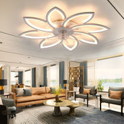 RGB LED Ceiling Fan Light Dimmable Chandelier Living Room Lamp W/ Remote Control