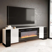 Electric Fireplace with TV Stand Unit Cabinet LED Fire Flame Heater Living Room