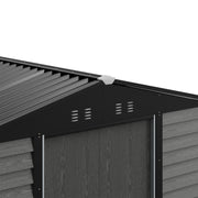 Metal Garden Shed 8X7ft Outdoor Garden Storage Shed for Tools Bike W/ Foundation