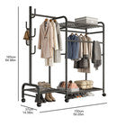 Clothes Rail 120KG Load Clothes Rack Shelfs Shoe Rack Display Stand Heavy Duty
