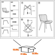 Set of 2 Faux Leather Dining Chairs High Back Padded Metal Leg Kitchen Chairs UK