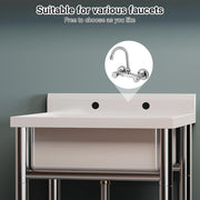 Stainless Steel Utility Sink 304 Bowl Wash Station Kitchen Tone Restaurant Garag