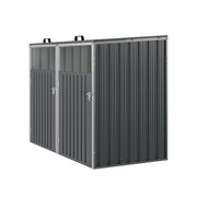 Storage Shed Wheelie Bin Store Tidy Dustbin Cover Metal 2 Sheds Outdoor Cabinet