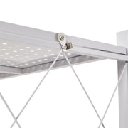 5 Tier Foldable Kitchen Metal Rack Warehouse Storage Shelving Unit With Wheels