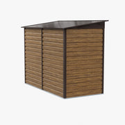 8 x 4FT Metal Garden Storage Shed with 2 Door Wood Grain Effect Bike Tool House