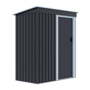 Anthracite Metal Garden Shed Outdoor Tools Storage Sheds Small House - 5ft x 3ft