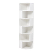 6 Tier Corner Bookshelf Bookcase Freestanding Display Storage Shelf 176cm