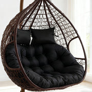 Egg Chair Cushion Double Head Rest Pillow Outdoor Garden Filled Water Resistant
