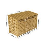 TRIPLE WHEELIE BIN STORAGE STORE SHED FOR RECYCLING HIDEAWAY OUTDOOR GARDEN TID