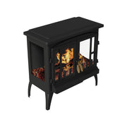 Black 2000W Electric Fireplace Fire Flame Effect Heater Log Burner Stove Standin
