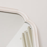 Arched White Washed Distressed Wooden Frame Wall & Leaner Mirror - 90cm x 145cm