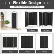 4 Panel 188cm Room Divider 188cm Folding Privacy Screen Portable Freestanding