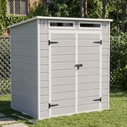 6'x4' 6'x6' Plastic Garden Storage Shed Outdoor Tool Storage House With Floor