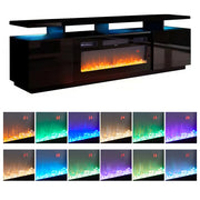 70inch TV Stand Cabinet With Electric Fireplace Unit With LED 12Colour Furniture