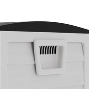XLARGE Plastic Storage Box Bench Outdoor Garden Cushion Chest Utility Shed Wheel