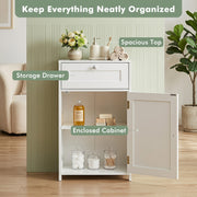 Bathroom Storage Cabinet with Drawer & Door Freestanding Floor Cabinet