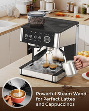 15 Bar Automatic Bean-to-Cup Coffee Machine Built-in Grinder 58mm Coffee Maker
