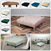 Large Square Footstool Coffee Table Upholstery Fabric Footstools Matching Button