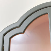 Arched Sage Green & Peach Wall Cabinet 79cm x 57cm