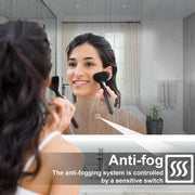 Illuminated Bathroom Mirror With LED light Bluetooth Shaver Socket Demister