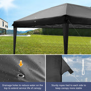 6m x 3m Garden Heavy Duty Pop Up Gazebo Marquee Party Tent Wedding Canopy Black