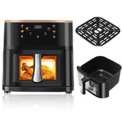 OYAJIA Air Fryer 10L with Easy-View Window, Touch Controls, Nonstick, 6 Function