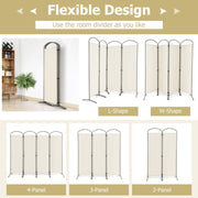 4 Panel Room Divider 188cm Foldable Privacy Screen Portable Divider