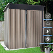 5 X 3FT Metal Garden Shed Outdoor Storage Shed House Box Pent Roof Lockable