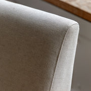 Gallery Neyland Natural Linen Armchair Beige Solid Wood Frame Living Room Chair