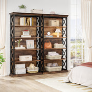 71'' Tall Bookshelf, 6-Tier Floor Standing Bookcase with Open Storage Shelves