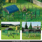Large Iron Walk-in Chicken Run Coop Cage Hens Rabbit Dogs Ducks Chickens Poultry