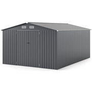 426cm x 300cm Outdoor Storage Shed Large Garden Tool House-Dark Gray