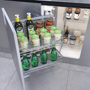 PullOut Kitchen Magic Corner Baskets Cupboard Larder Storage Shelf Rack Close UK