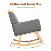 Fabric Upholstered Recliner Rocking Chair Armchair Lounge Sofa Seat Relax Rocker