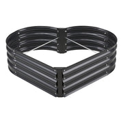 Heart Shaped Galvanized Raised Garden Bed Outdoor for Vegetables Flowers Herbs