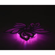 Modern Chandelier LED Lamp White Frame Ceiling Light With RGB Backlight Rahlszqb