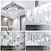30CM Modern LED Crystal Ceiling Light Square Minimalist Lamp Living Room Bedroom
