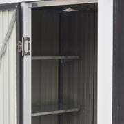 Lockable Metal Garden Storage Shed Outdoor Storage House Tool Sheds Shelf 5x3FT