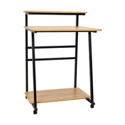 Computer Desk w/ Bottom Shelf,Rolling Study Desk PC Laptop Table for Home Office
