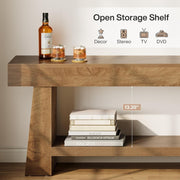 63-Inch Modern Wooden TV Stand with Open Storage Shelf for 55/60/65/70-Inch TVs