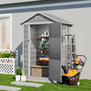 PLASTIC SHED OUTDOOR STORAGE SHEDS UTILITY HOUSE GARDEN TOOLS BOX LOCKABLE 4X3FT