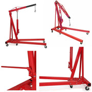 Jack Wheeled Folding Hoist/Shop Crane Steel 2 Ton Hydraulic Engine Stand Lift