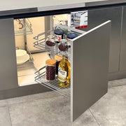 PullOut Kitchen Magic Corner Baskets Cupboard Larder Storage Shelf Rack Close UK