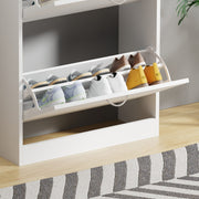 3 Drawer Shoe Cabinet Cupboard Storage Footwear Stand Wooden Rack Unit White