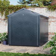 6 x 8 ft Garden Storage Shed Bike Apex Tool House Steel Frame Shelter Log Store