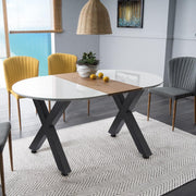 Set of 2 Metal Table Legs X Cross Frame Industrial Dining Table Legs Heavy Duty