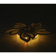 Modern Chandelier LED Lamp White Frame Ceiling Light With RGB Backlight Rahlszqb