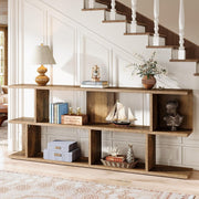 70.86 Inch Farmhouse Console Table with Open Storage Cubes for Entryway, Hallway
