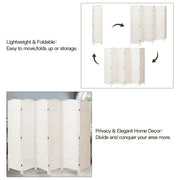 6 Panel Weave Wicker Room Divider Hand Made Privacy Screen/Separator/Partition