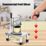 French Fry Cutter Potato Dicer Commercial Fruit Vegetable Chopper with 3 Blades.